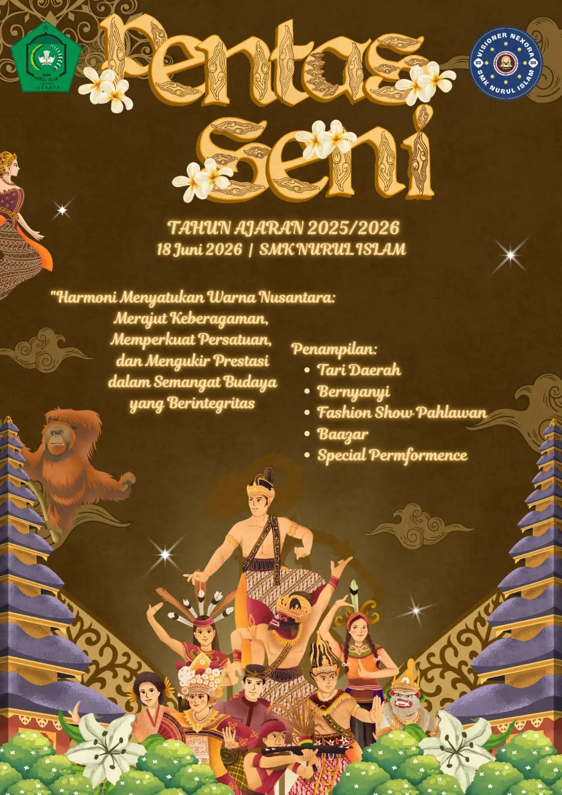 Merajut Keberagaman, SMK Nurul Islam Sukses Gelar Pentas Seni Tahun Ajaran 2025/2026